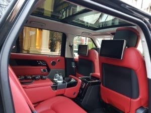 Chauffeur Range Rover interior